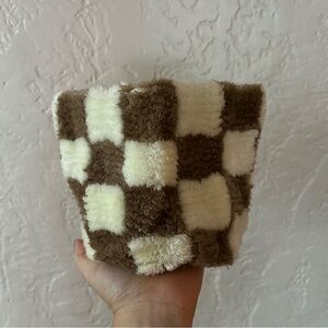 Urban Outfitters Checkerboard Tufted Planter Cover
